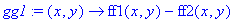 gg1 := proc (x, y) options operator, arrow; ff1(x,y...