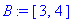 B := vector([3, 4])