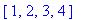 VECTOR([1, 2, 3, 4])