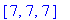 VECTOR([7, 7, 7])