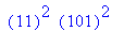 ``(11)^2*``(101)^2