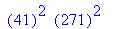 ``(41)^2*``(271)^2