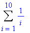 Sum(1/i,i = 1 .. 10)