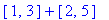 VECTOR([1, 3])+VECTOR([2, 5])